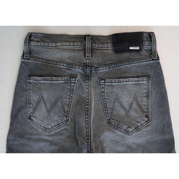 MOTHER 1664-846 Women's Sz 25 Black Distressed The Tomcat Ankle Denim Jeans - Picture 8 of 9